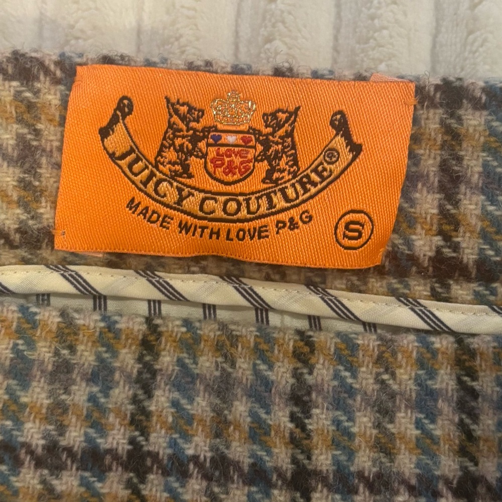 Juicy Couture Checkered Wool Marching Blazer/ Skirt Set - Picture 4 of 5